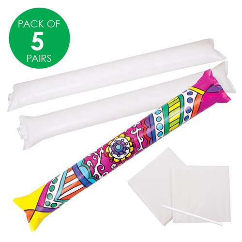 Design Your Own Inflatable Cheer Sticks - Pack of 5 Pairs