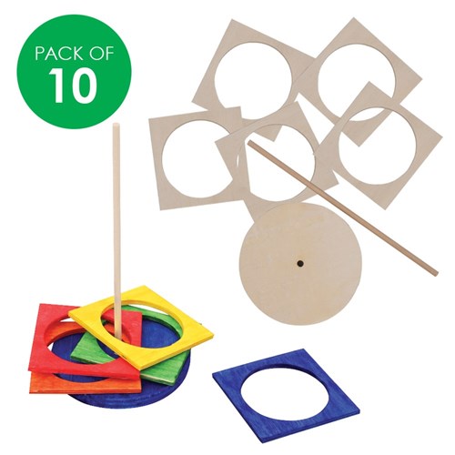 Wooden Ring Toss - Pack of 10