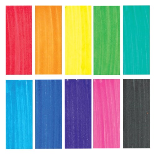 CleverPatch Permanent Markers - Coloured - Pack of 10