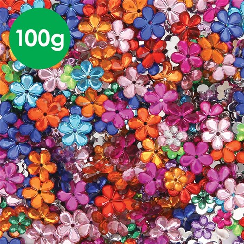 Flower Rhinestones - 100g Pack
