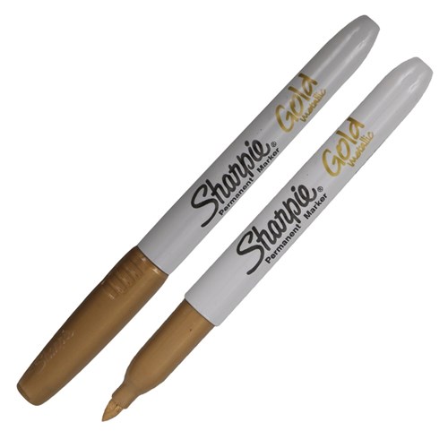 Sharpie Permanent Marker - Fine Point - Gold - Each