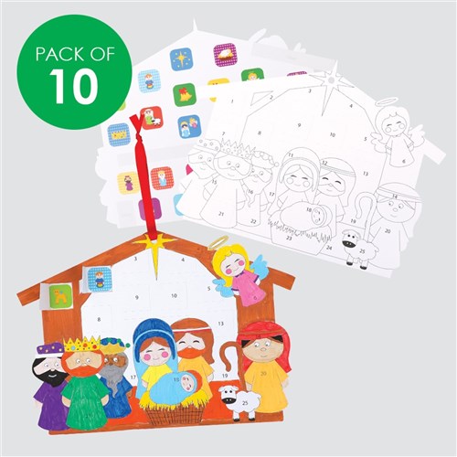 Advent Calendar - Nativity - Pack of 10