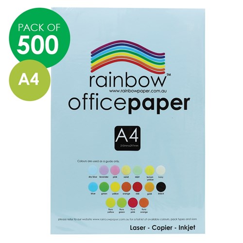 Rainbow Copy Paper - A4 - Sky Blue - Pack of 500