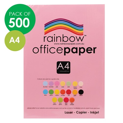 Rainbow Copy Paper - A4 - Pink - Pack of 500