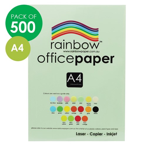 Rainbow Copy Paper - A4 - Mint - Pack of 500