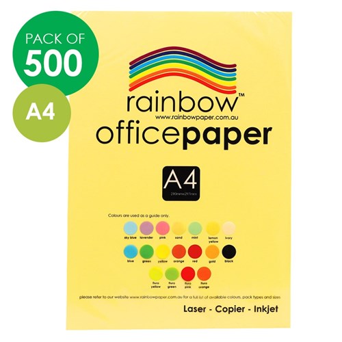 Rainbow Copy Paper - A4 - Lemon Yellow - Pack of 500