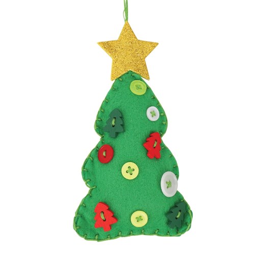 Wooden Christmas Tree Buttons - Pack of 100