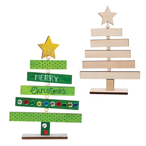 Wooden Panel Christmas Tree - Each