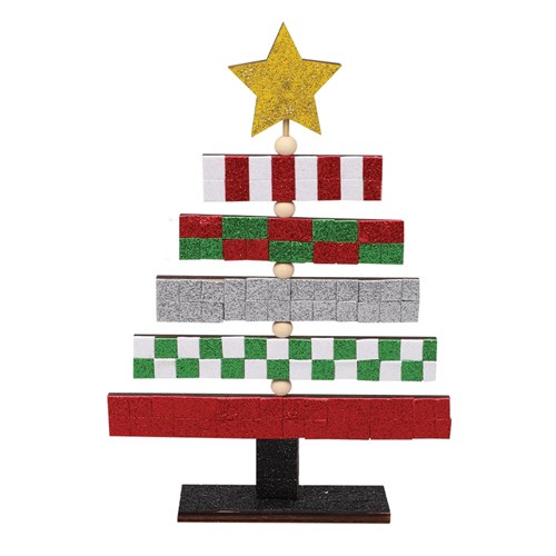 Wooden Panel Christmas Tree - Each