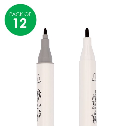 Mont Marte Dual Tip Art Markers - Pack of 12