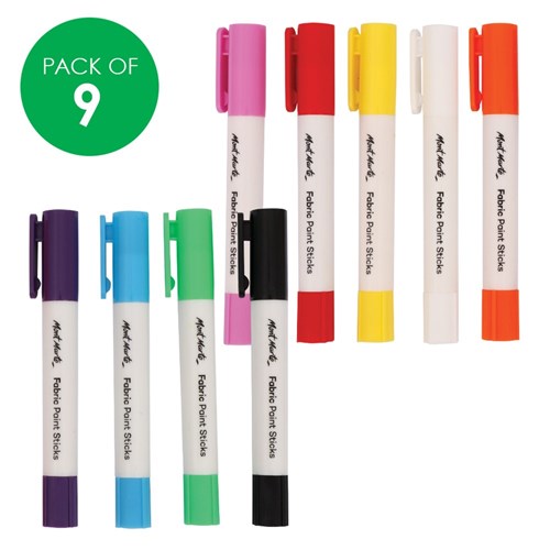 Mont Marte Fabric Paint Sticks - Pack of 9