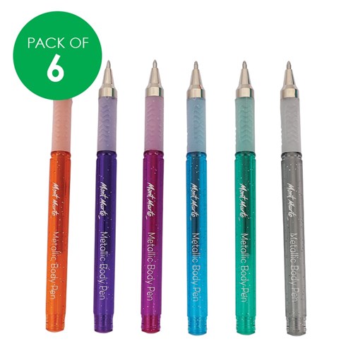 Mont Marte Metallic Body Pens - Pack of 6