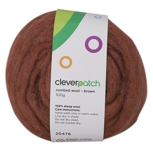 Combed Wool - Brown - 100g
