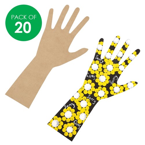 Wooden Hand Shapes - Pack of 20