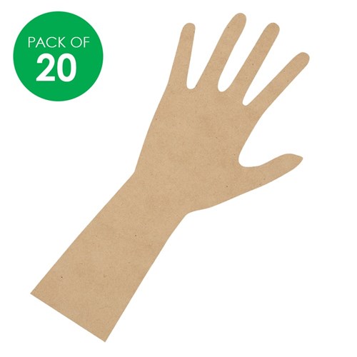 Wooden Hand Shapes - Pack of 20