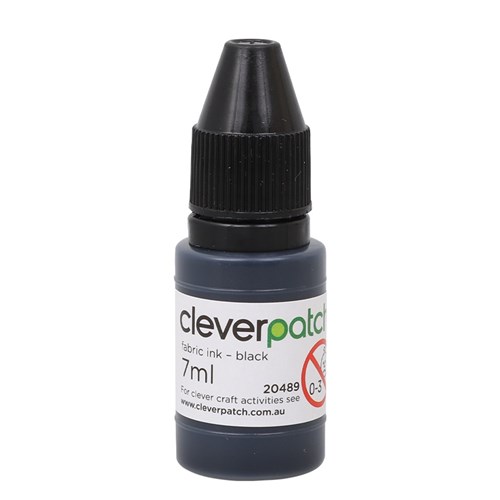 Fabric Ink for Stamps - Black - 7mL