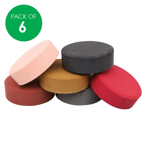 CleverPatch Tempera Paint Refill Discs - Earth Colours - Pack of 6