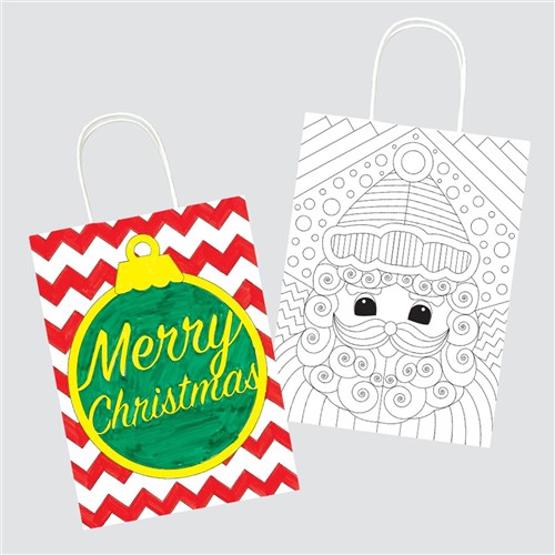 Colour in Christmas Gift Bag - Each