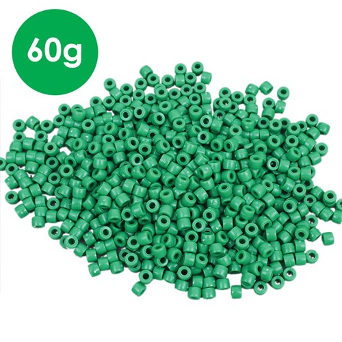 Pony Beads - Green - 60g Pack