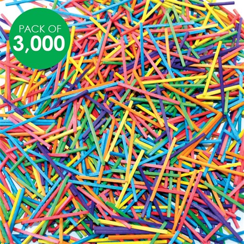 Matchsticks - Coloured - Pack of 3,000