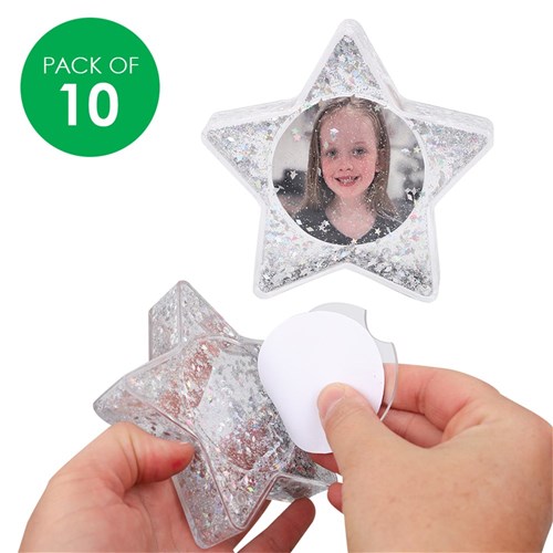 Glitter Frames - Star - Pack of 10