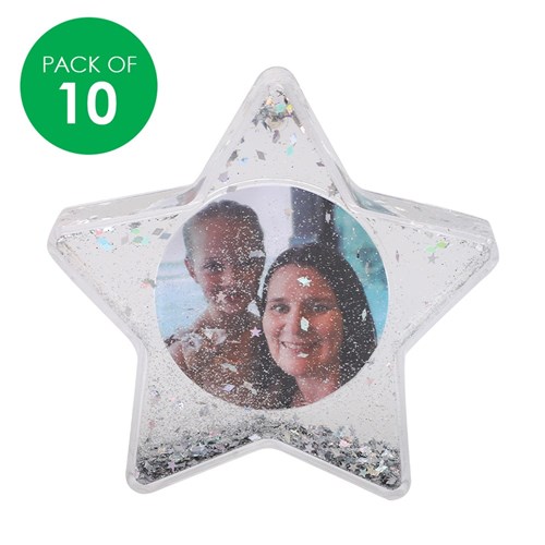 Glitter Frames - Star - Pack of 10