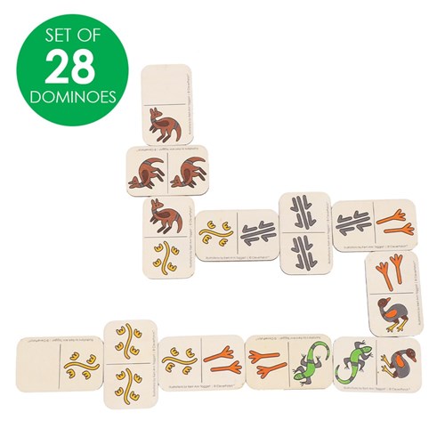 Indigenous Designed Wooden Dominoes Set - Each