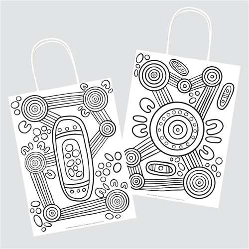 Colour In Indigenous Designed Gift Bag - Each