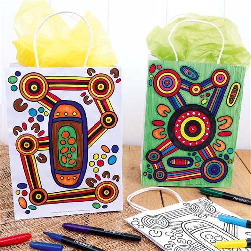 Colour In Indigenous Designed Gift Bag - Each