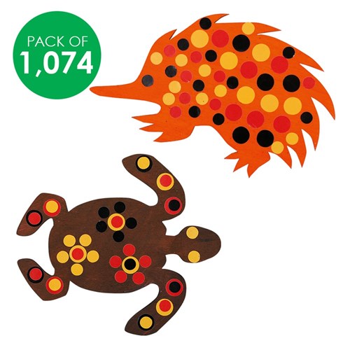 Dot Stickers - Indigenous Colours - Pack of 1,074