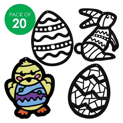 Cardboard Easter Sun Catchers - Pack of 20