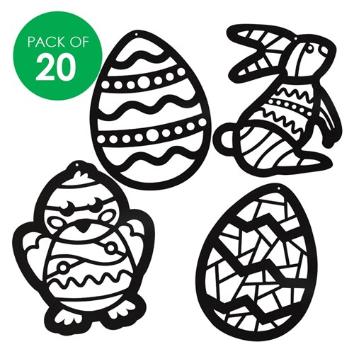 Cardboard Easter Sun Catchers - Pack of 20