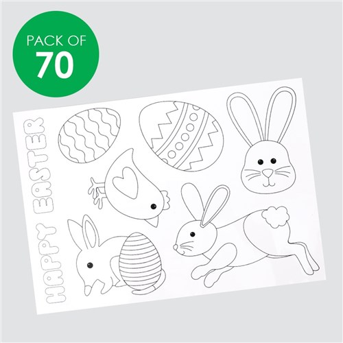 Colour Your Own Window Clings - Easter - Pack of 70