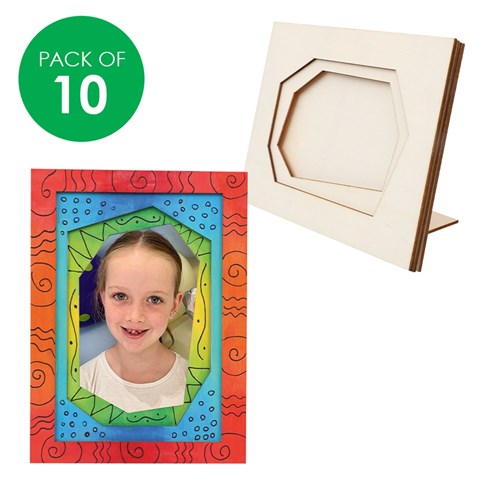 Wooden Geometric Layered Frames - Pack of 10