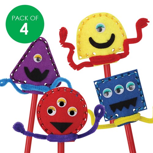 Felt Pencil Toppers CleverKit Multi Pack - Pack of 4