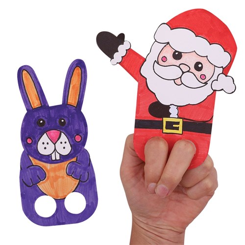 Cardboard Finger Puppets - Pack of 20