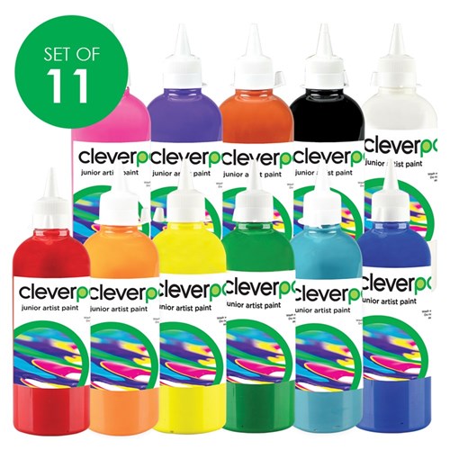CleverPatch Junior Artist Paint - 500ml - Set of 11 Colours