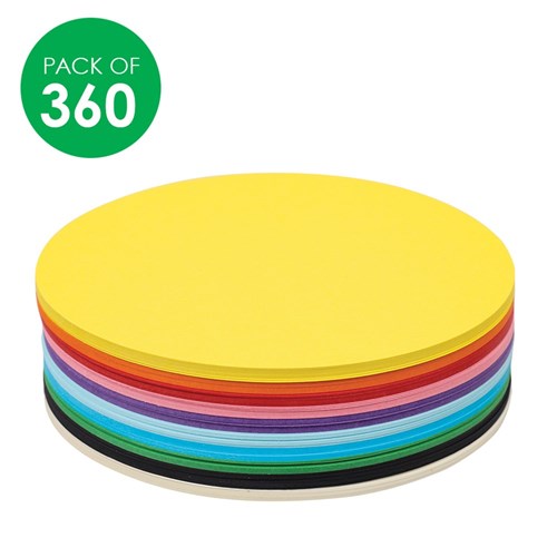 Matt Paper Circles - 12cm - Pack of 360