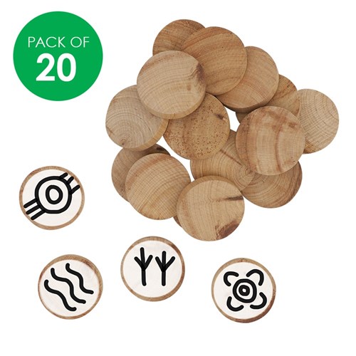 Wooden Story Stones Pack of 20 CleverPatch CleverPatch Art