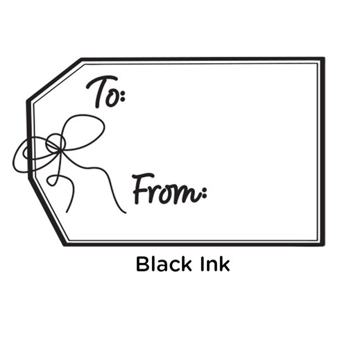 CleverStamp - Gift Tag Design - Black