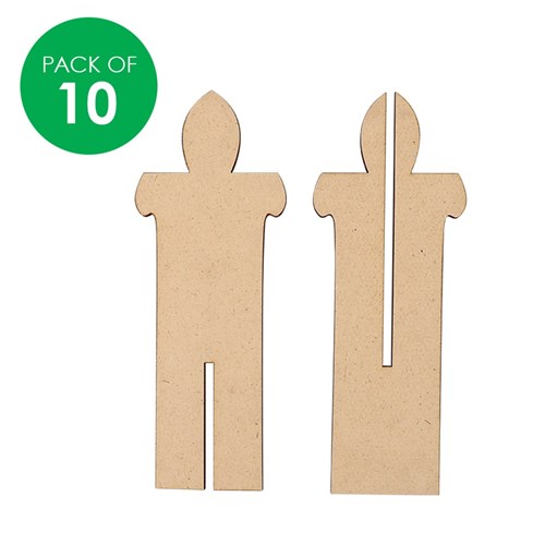 3D Wooden Candles - Pack of 10