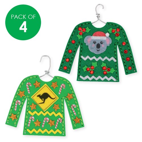 Felt Aussie Christmas Mini Jumpers CleverKit Multi Pack - Pack of 4