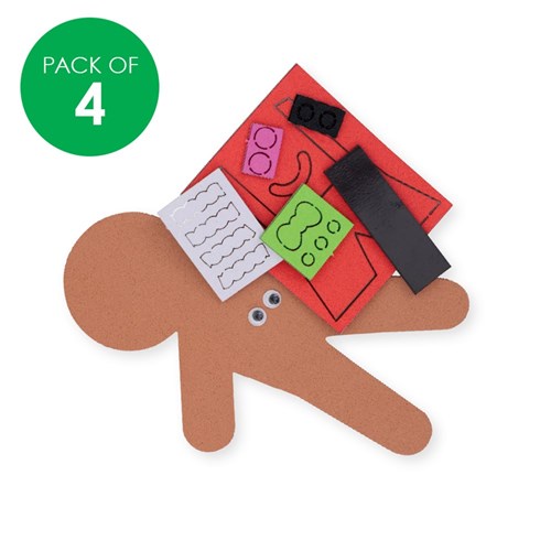 Foam Gingerbread Magnets CleverKit Multi Pack - Pack of 4