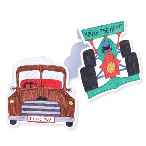 Cardboard Car Greeting Cards - Pack of 20