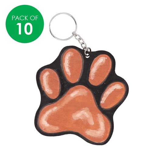 Printed Wooden Keyrings - Pets - Pack of 10