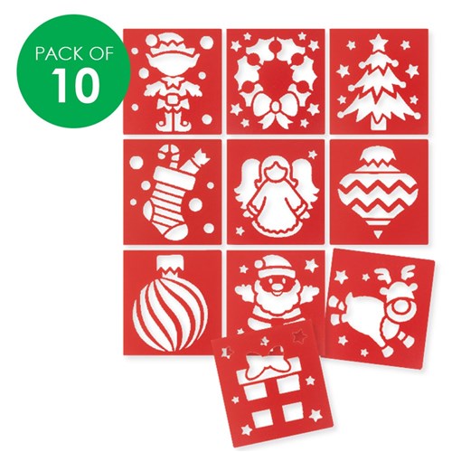 Christmas Stencils - Pack of 10