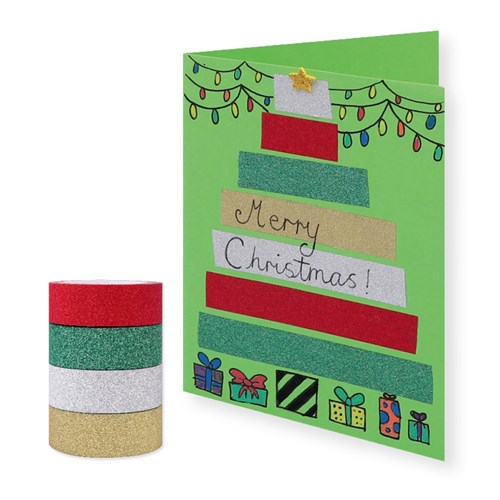 Glitter Washi Tape - Christmas - Pack of 4