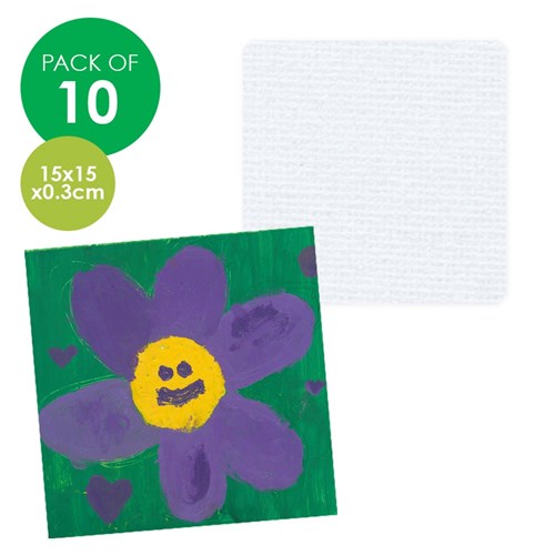 Canvas Panel Art Boards - Square - Pack of 10