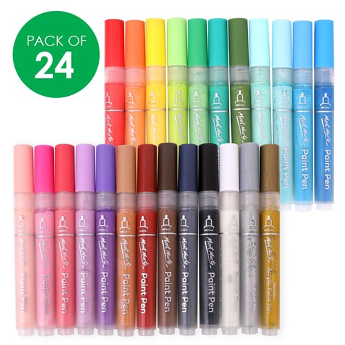 Mont Marte Acrylic Paint Pens - Broad Tip - Pack of 24