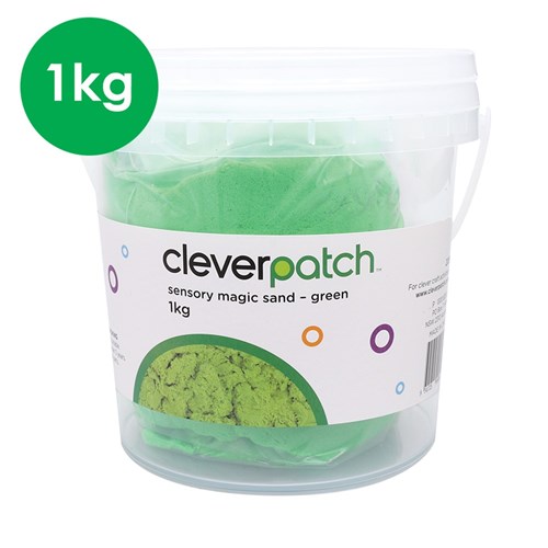 CleverPatch Sensory Magic Sand - Green - 1kg Tub